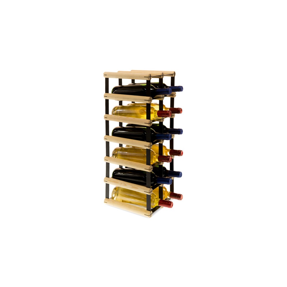 Stojak na 12 Butelek Szklanych/ PET — RW-8/ 2x6 — Surowy