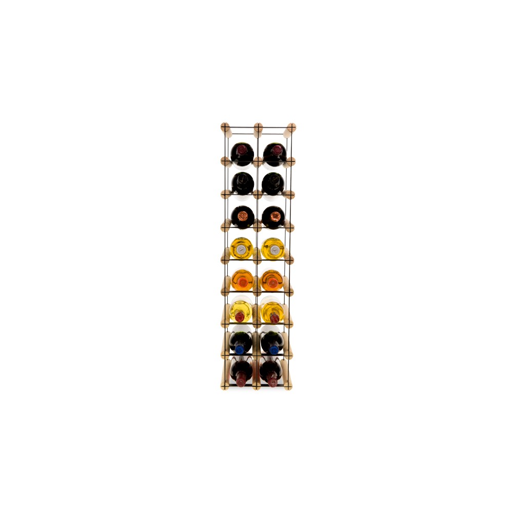 Stojak na 16 Butelek Szklanych/ PET — RW-8/ 2x8 — Surowy