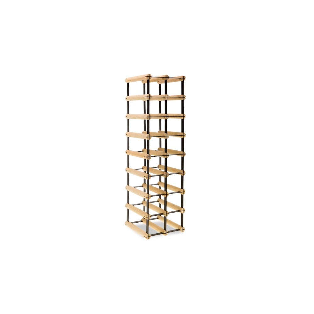 Stojak na 16 Butelek Szklanych/ PET — RW-8/ 2x8 — Surowy
