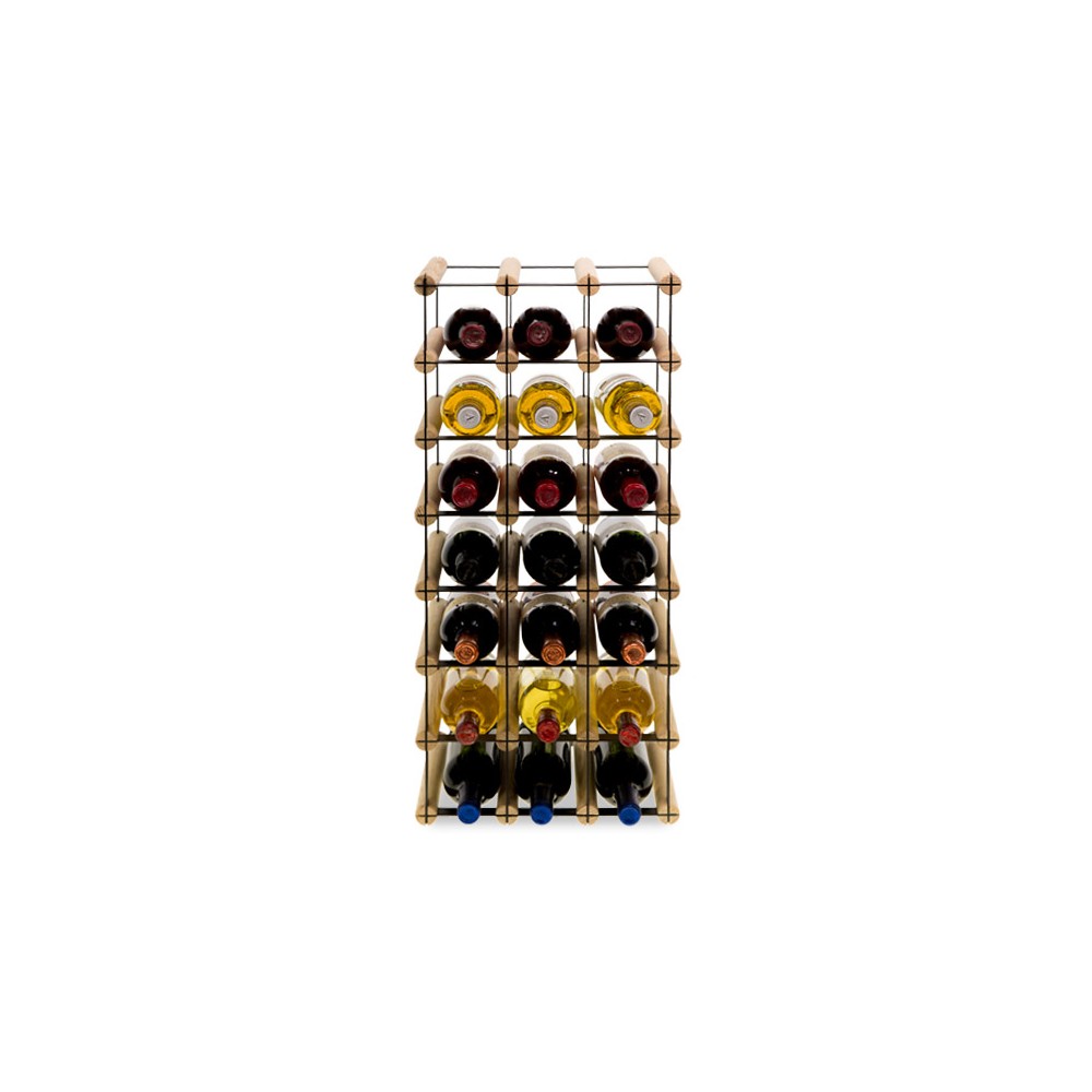 Stojak na 21 Butelek Szklanych/ PET — RW-8/ 3x7 — Surowy