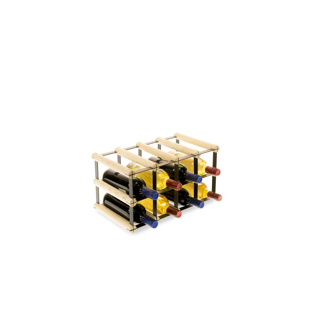 Stojak na 8 Butelek Szklanych/ PET — RW-8/ 4x2 — Surowy