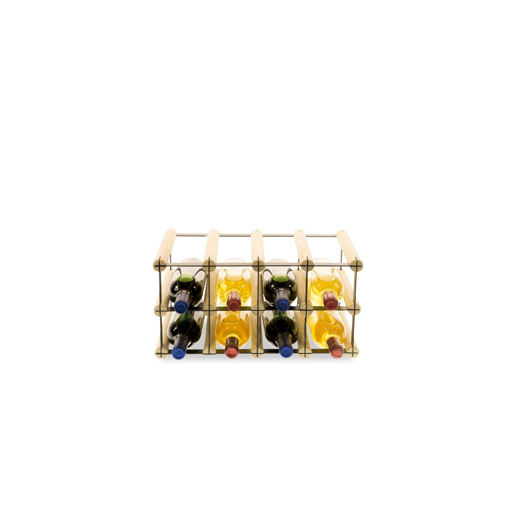 Stojak na 8 Butelek Szklanych/ PET — RW-8/ 4x2 — Surowy