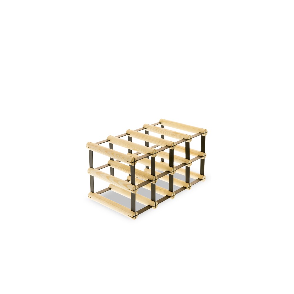 Stojak na 8 Butelek Szklanych/ PET — RW-8/ 4x2 — Surowy