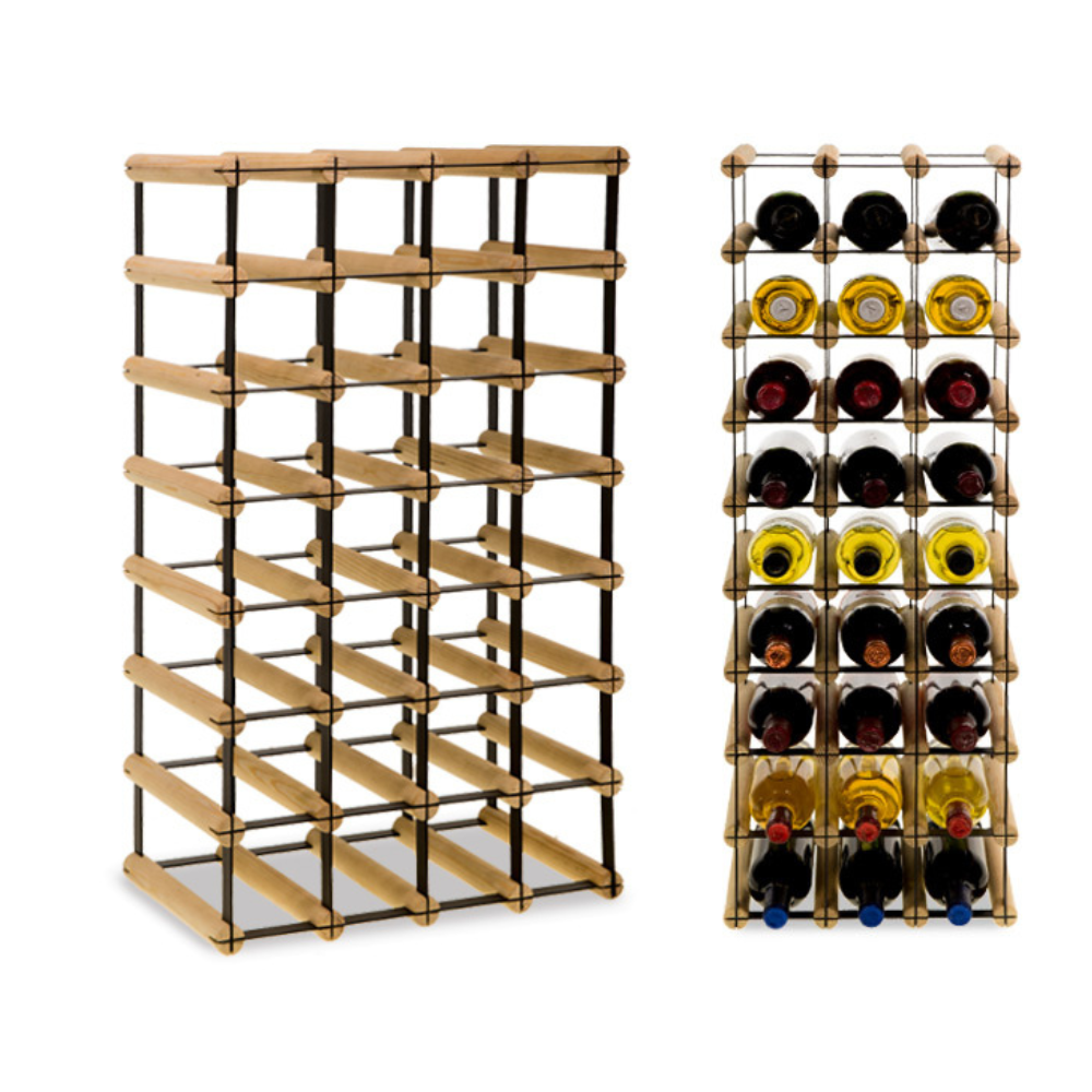 Stojak na 28 Butelek Szklanych/ PET — RW-8/ 4x7 — Surowy