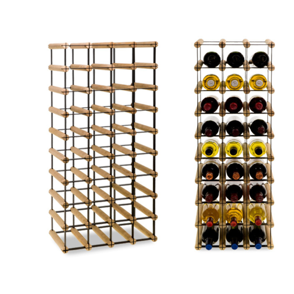 Stojak na 36 Butelek Szklanych/ PET — RW-8/ 4x9 — Surowy