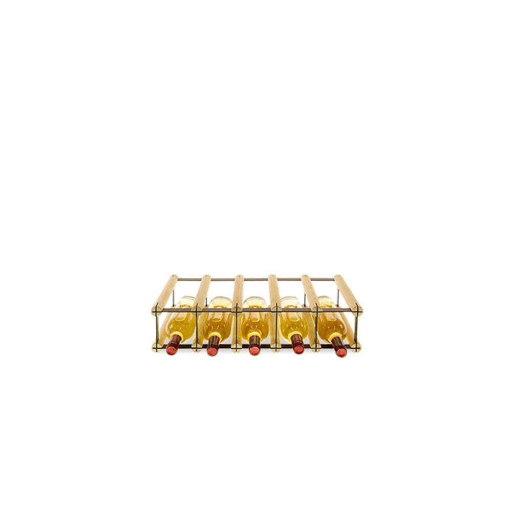 Stojak na 5 Butelek Szklanych/ PET — RW-8/ 5x1 — Surowy