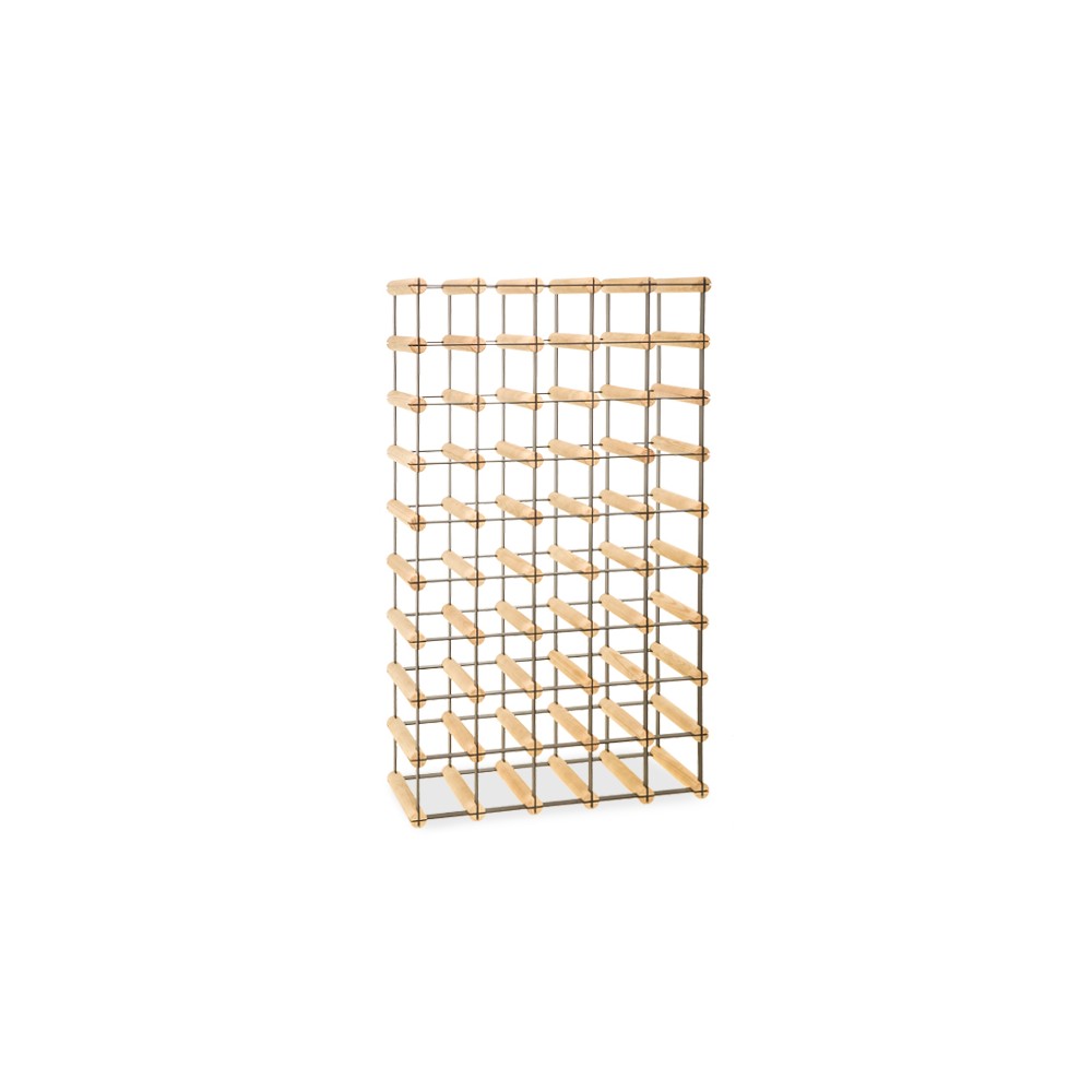 Stojak na 45 Butelek Szklanych/ PET — RW-8/ 5x9 — Surowy