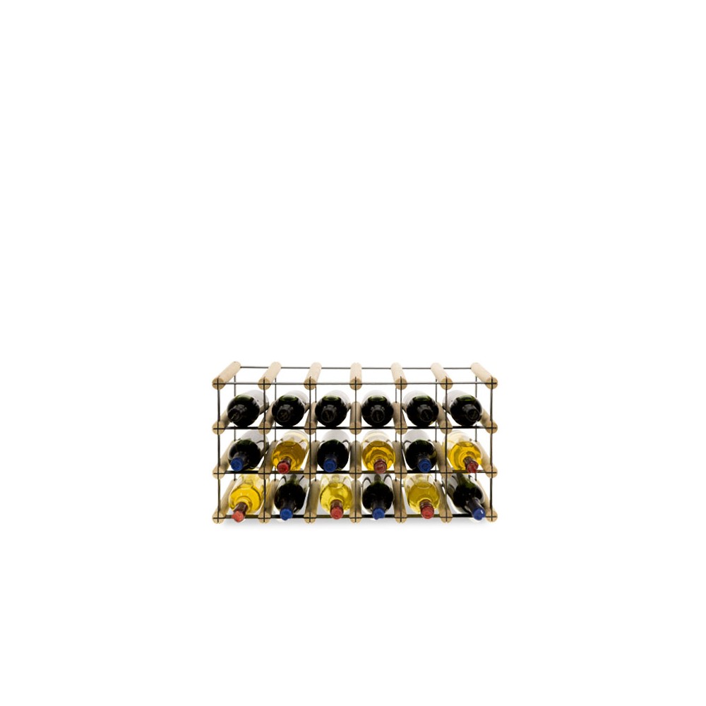 Stojak na 18 Butelek Szklanych/ PET — RW-8/ 6x3 — Surowy
