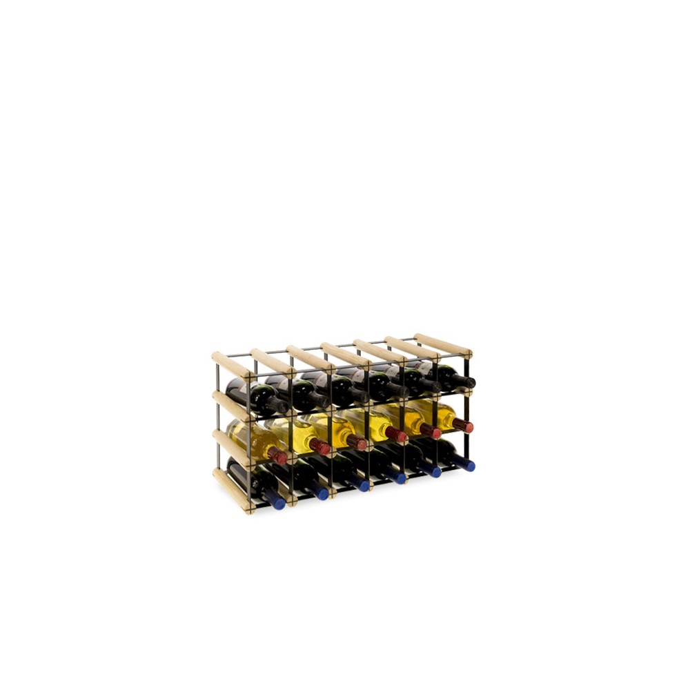 Stojak na 18 Butelek Szklanych/ PET — RW-8/ 6x3 — Surowy