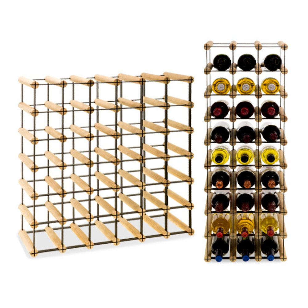 Stojak na 36 Butelek Szklanych/ PET — RW-8/ 6x6 — Surowy