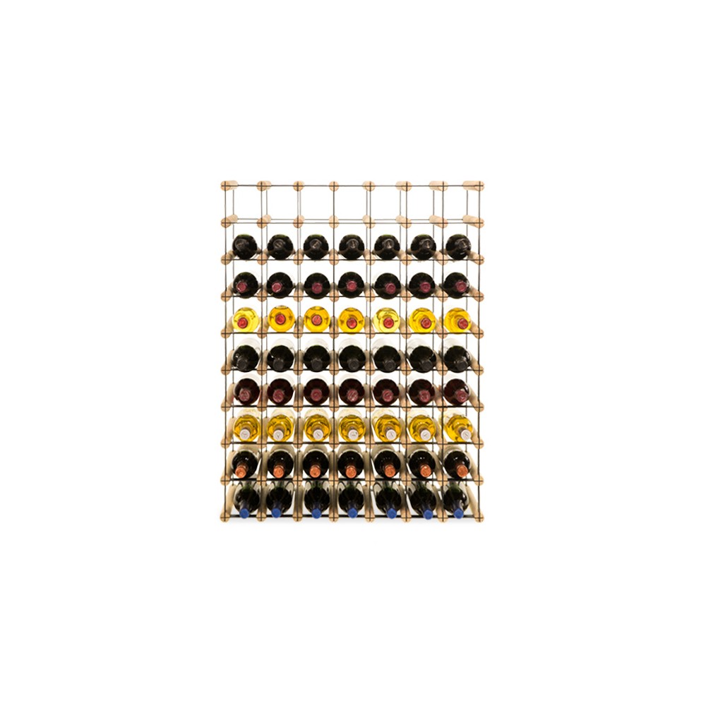 Stojak na 63 Butelki Szklane/ PET — RW-8/ 7x9 — Surowy
