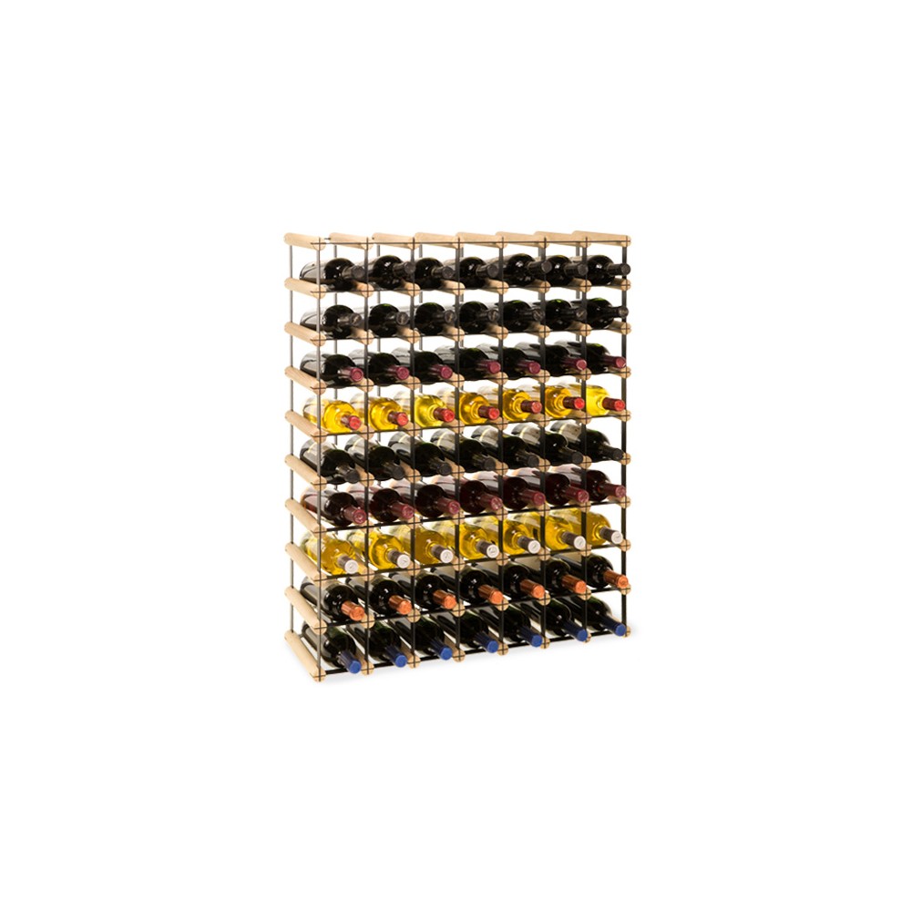 Stojak na 63 Butelki Szklane/ PET — RW-8/ 7x9 — Surowy