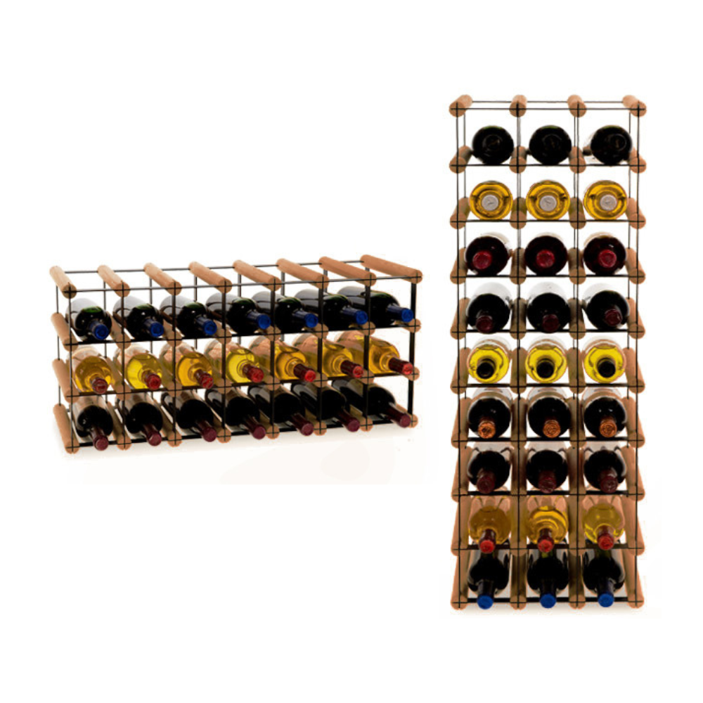 Stojak na 21 Butelek Szklanych/ PET — RW-8/ 7x3 — Brązowy