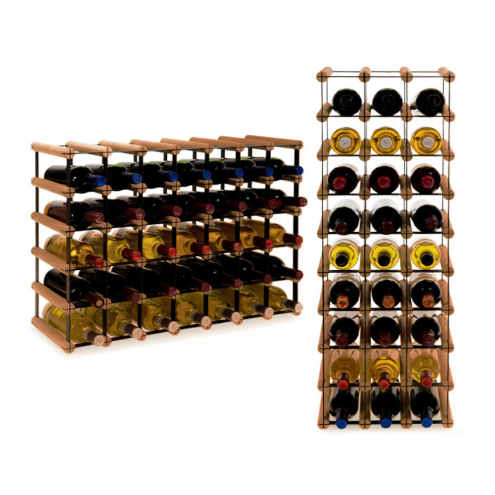 Stojak na 35 Butelek Szklanych/ PET — RW-8/ 7x5 — Brązowy