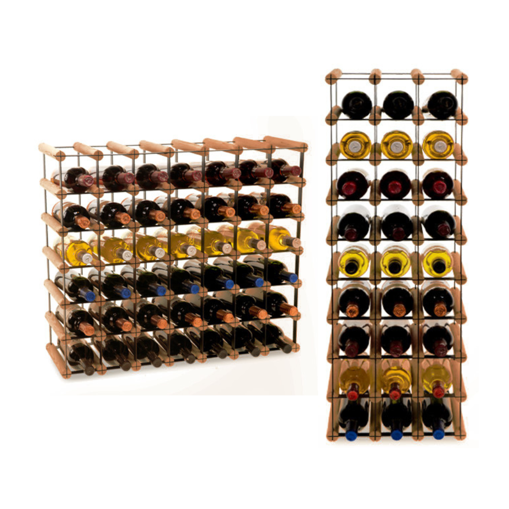 Stojak na 42 Butelki Szklane/ PET — RW-8/ 7x6 — Brązowy