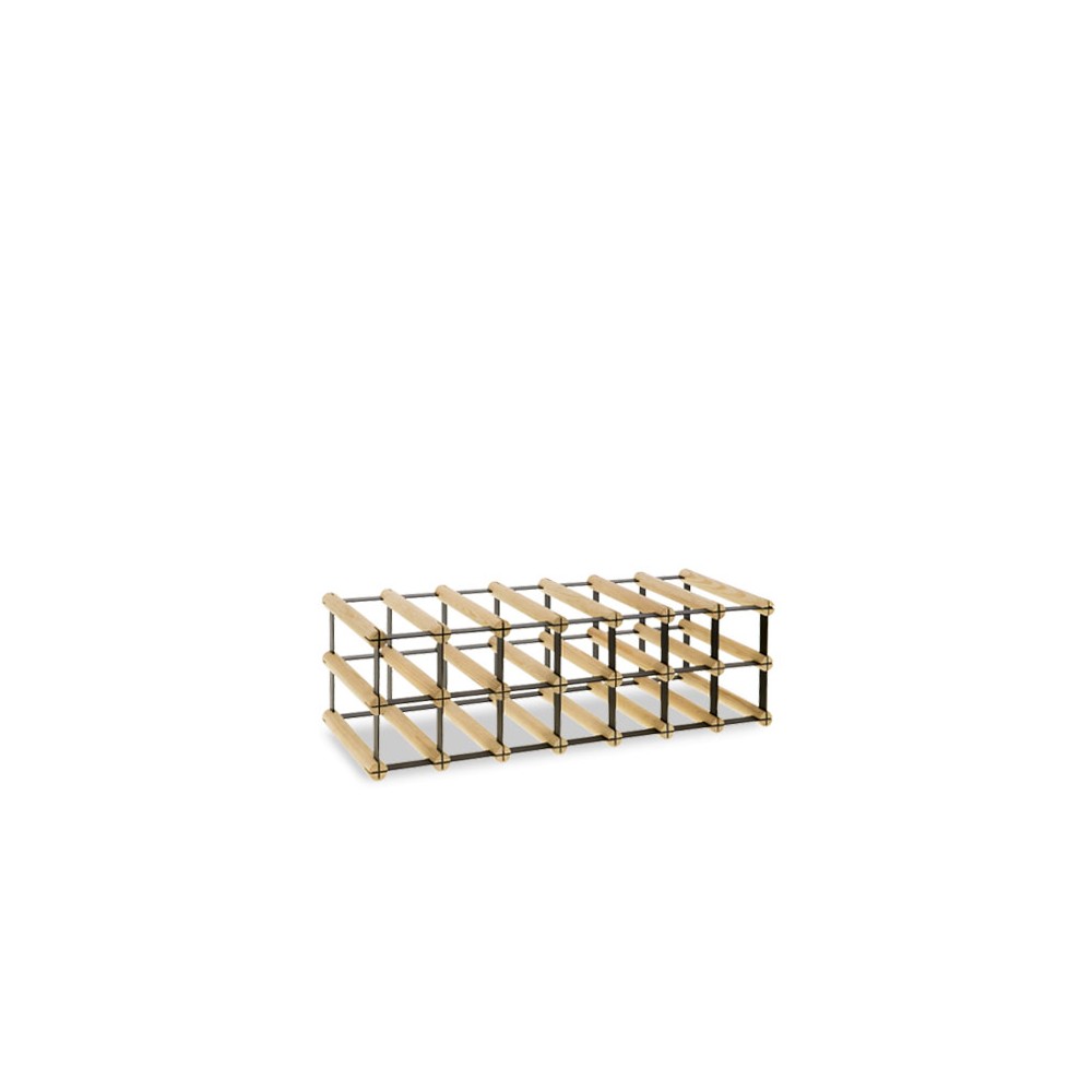 Stojak na 14 Butelek Szklanych/ PET — RW-8/ 7x2 — Surowy