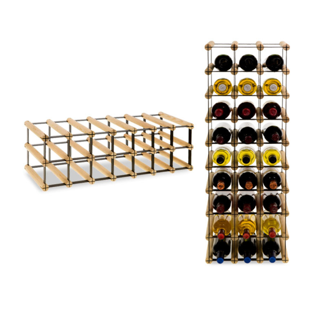 Stojak na 14 Butelek Szklanych/ PET — RW-8/ 7x2 — Surowy