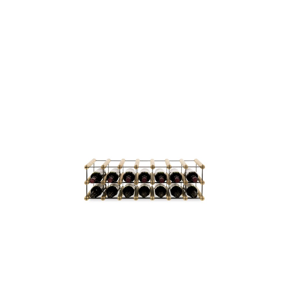 Stojak na 14 Butelek Szklanych/ PET — RW-8/ 7x2 — Surowy