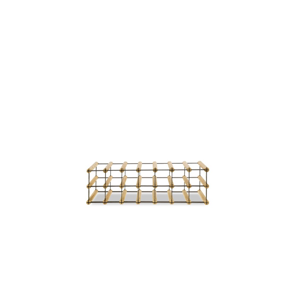 Stojak na 14 Butelek Szklanych/ PET — RW-8/ 7x2 — Surowy