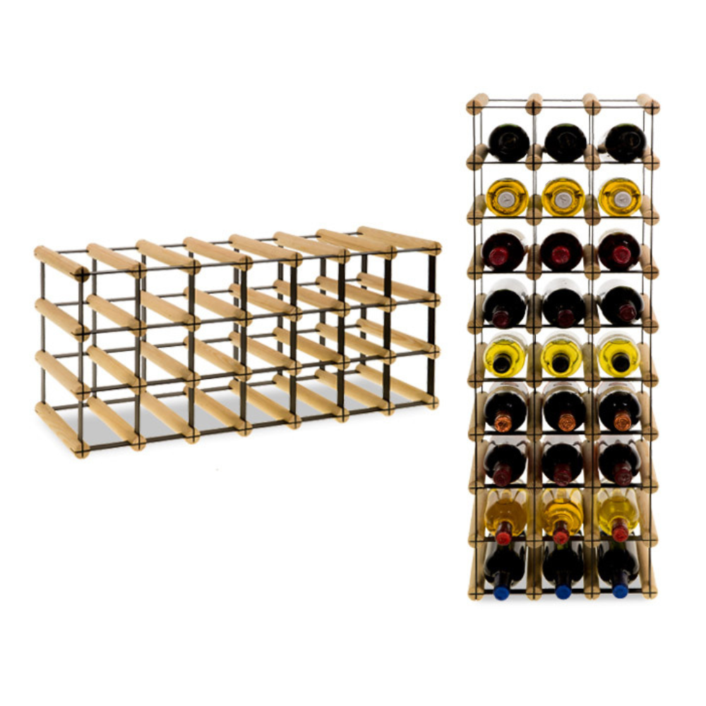 Stojak na 21 Butelek Szklanych/ PET — RW-8/ 7x3 — Surowy