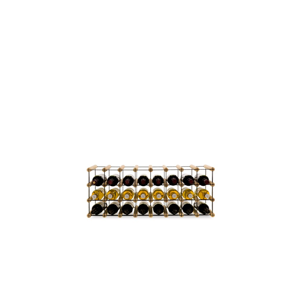 Stojak na 24 Butelek Szklanych/ PET — RW-8/ 8x3 — Surowy