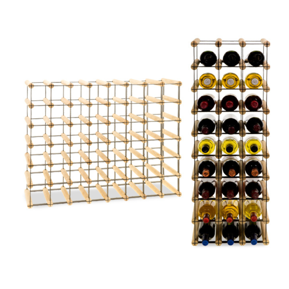 Stojak na 48 Butelek Szklanych/ PET — RW-8/ 8x6 — Surowy