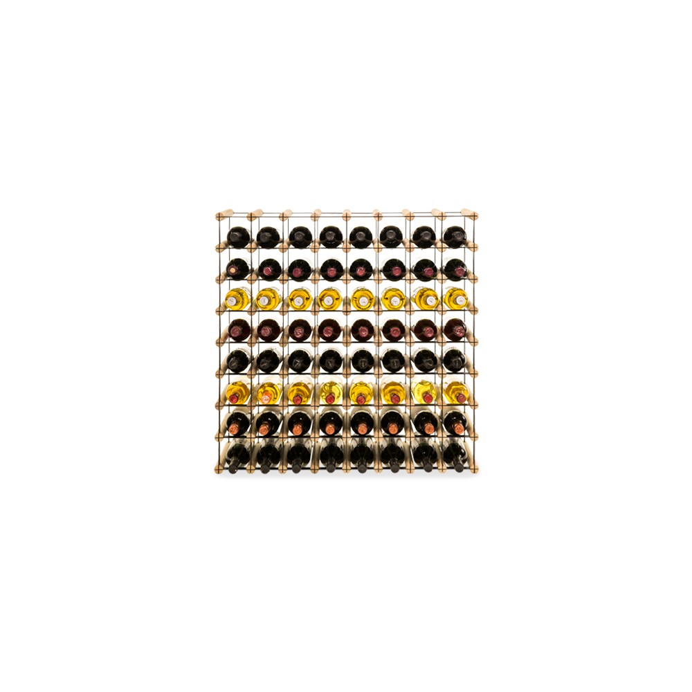 Stojak na 64 Butelki Szklane/ PET — RW-8/ 8x8 — Surowy