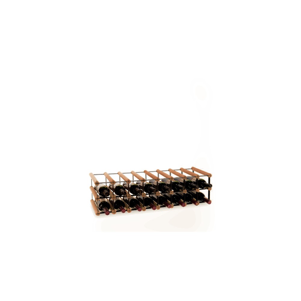 Stojak na 16 Butelek Szklanych/ PET — RW-8/ 8x2 — Brązowy