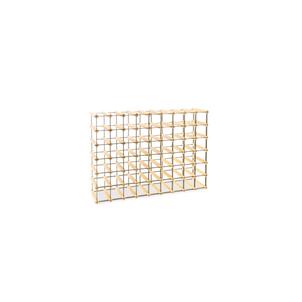 Stojak na 54 Butelki Szklane/ PET — RW-8/ 9x6 — Naturalny