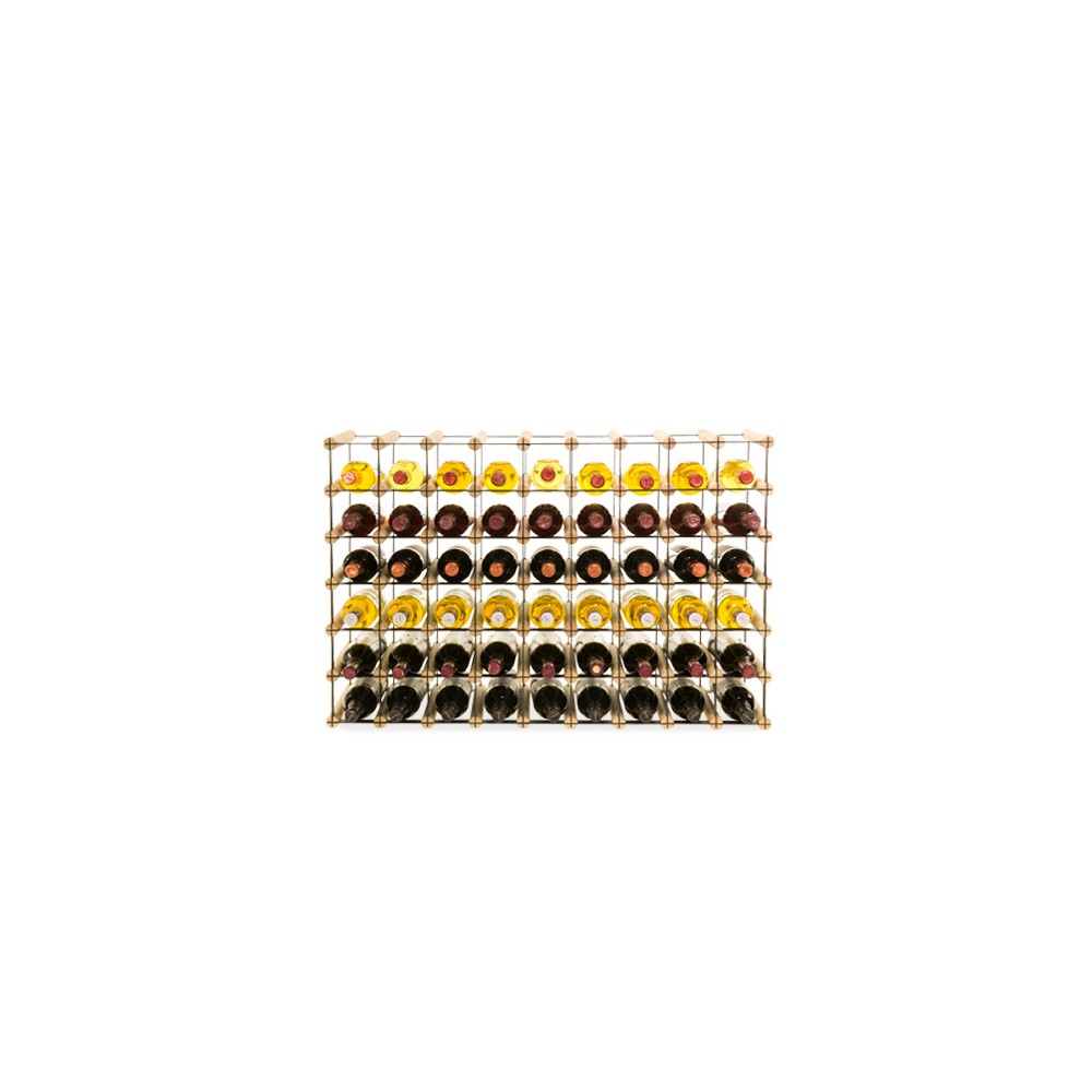 Stojak na 54 Butelki Szklane/ PET — RW-8/ 9x6 — Naturalny
