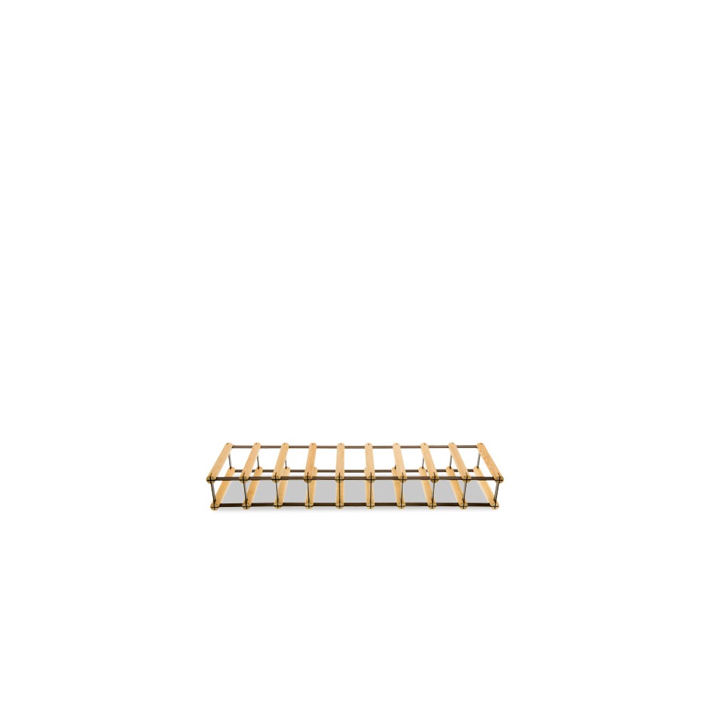 Stojak na 9 Butelek Szklanych/ PET — RW-8/ 9x1 — Naturalny