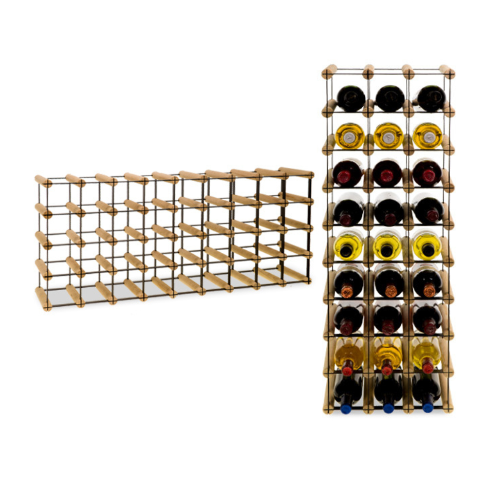 Stojak na 36 Butelek Szklanych/ PET — RW-8/ 9x4 — Naturalny