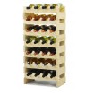 Regał na wino drewniany modułowy RW10 04x07 Naturalny