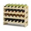 Regał na wino drewniany modułowy RW10 06x04 Naturalny