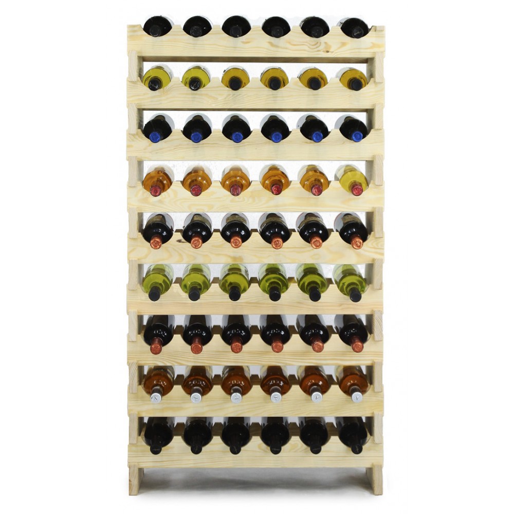Regał na wino drewniany modułowy RW10 06x09 Naturalny