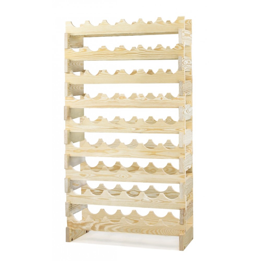 Regał na wino drewniany modułowy RW10 06x09 Naturalny