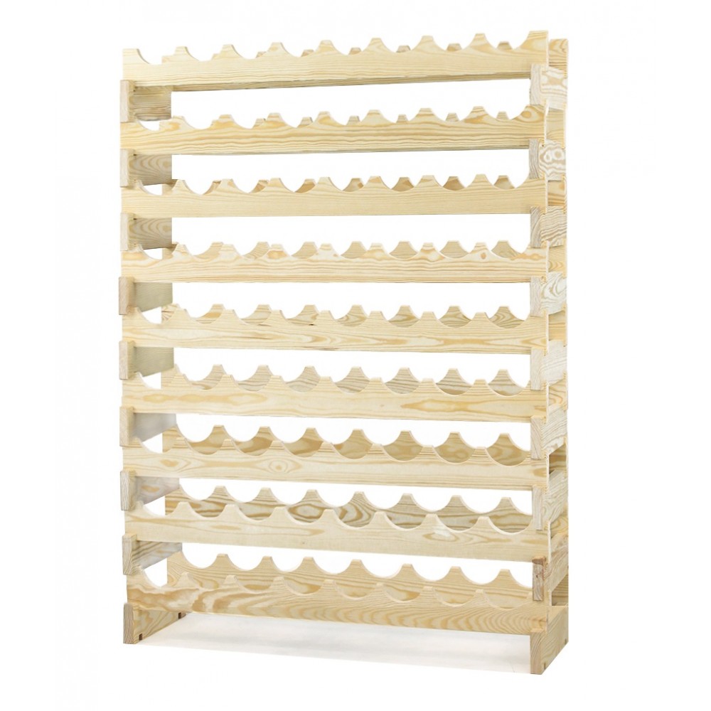 Regał na wino drewniany modułowy RW10 08x09 Naturalny
