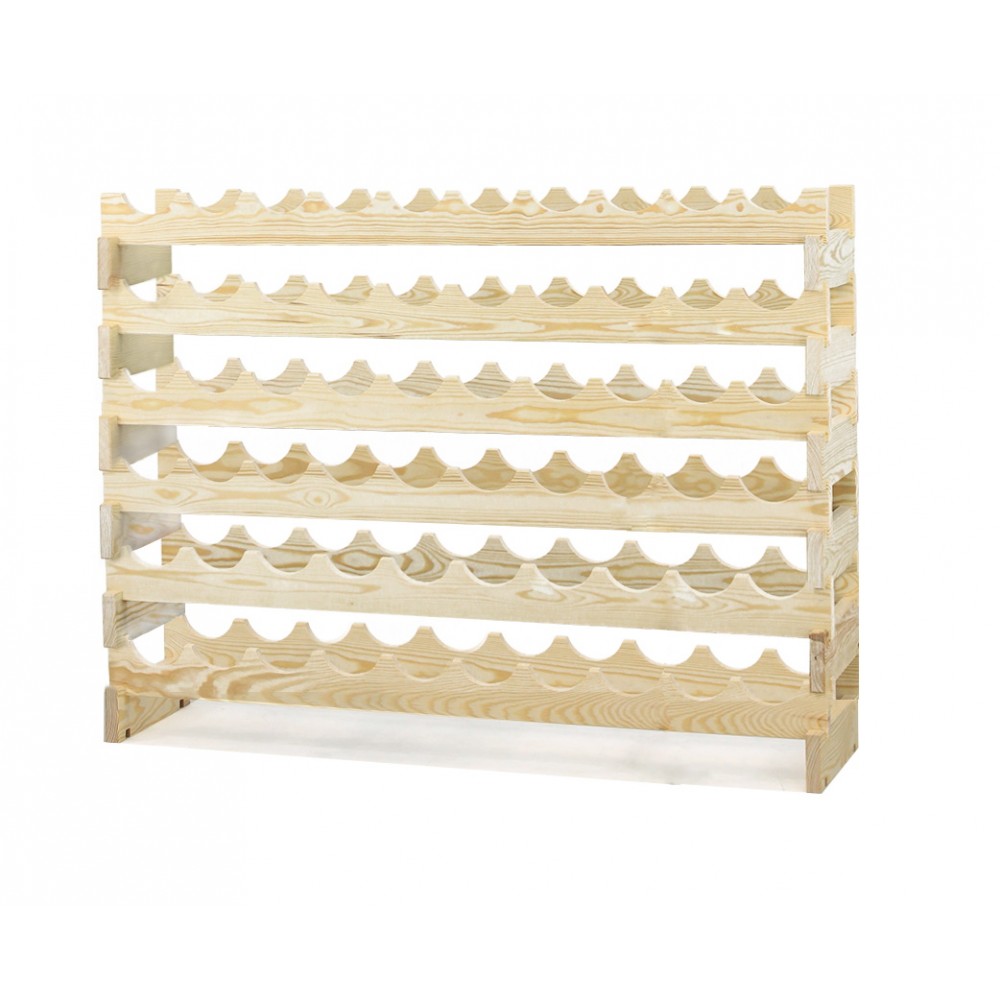 Regał na wino drewniany modułowy RW10 10x06 Naturalny