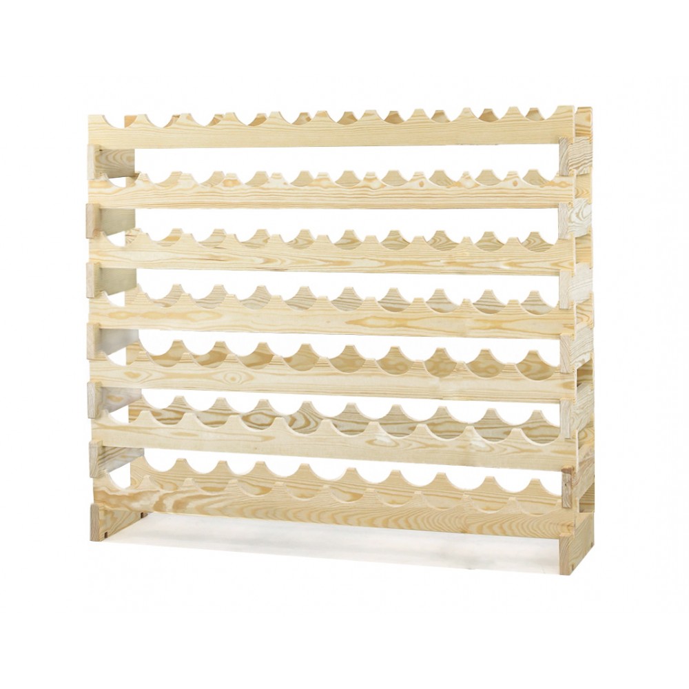Regał na wino drewniany modułowy RW10 10x07 Naturalny