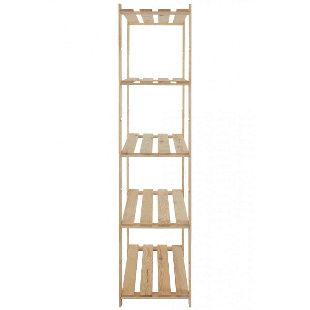 Regał na książki drewniany B24R 170x80x38 5 półek Naturalny