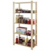 Regał na książki drewniany B24R 170x80x38 5 półek Naturalny