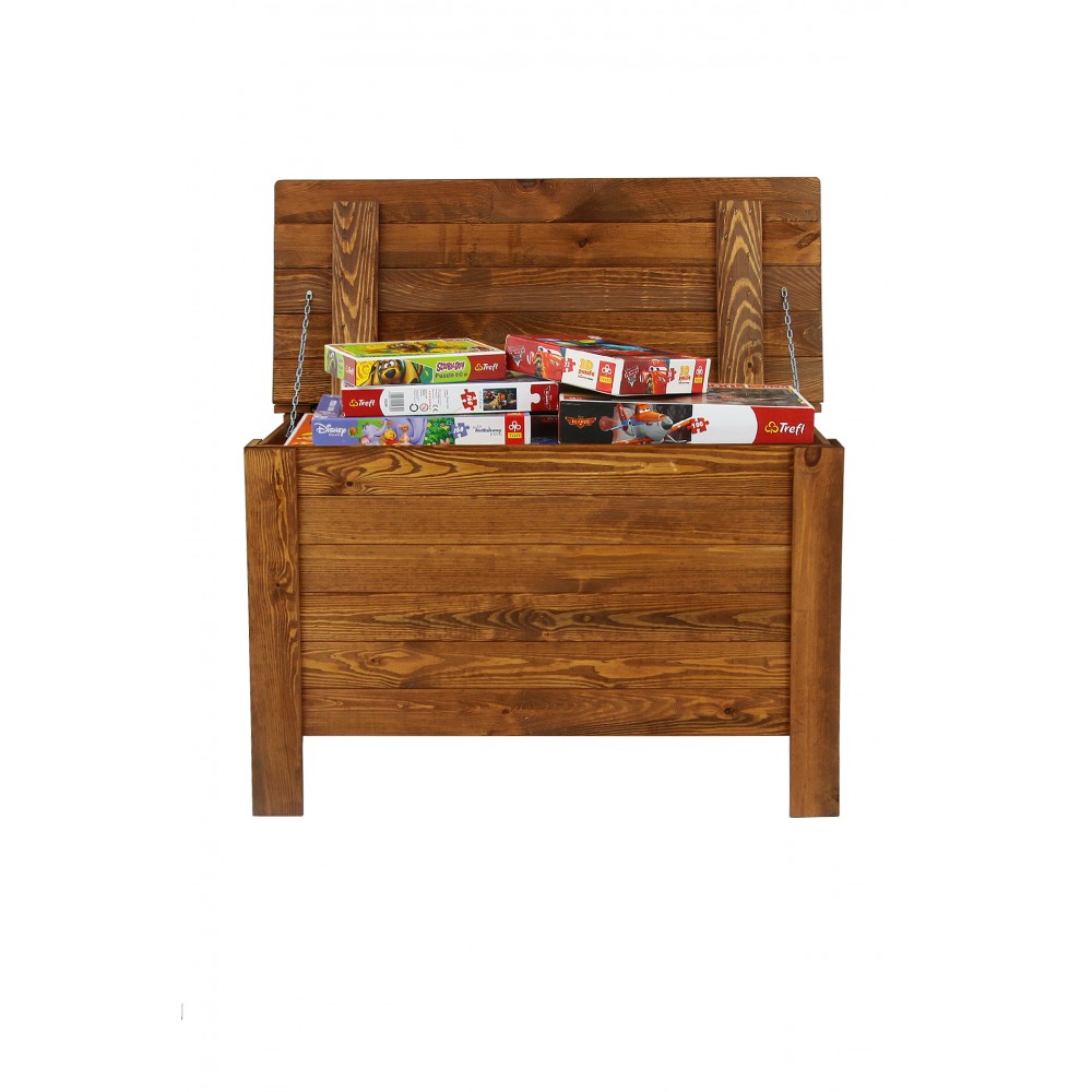 Skrzynia sosnowa z wiekiem kufer B13L 52x80x40 Brązowa