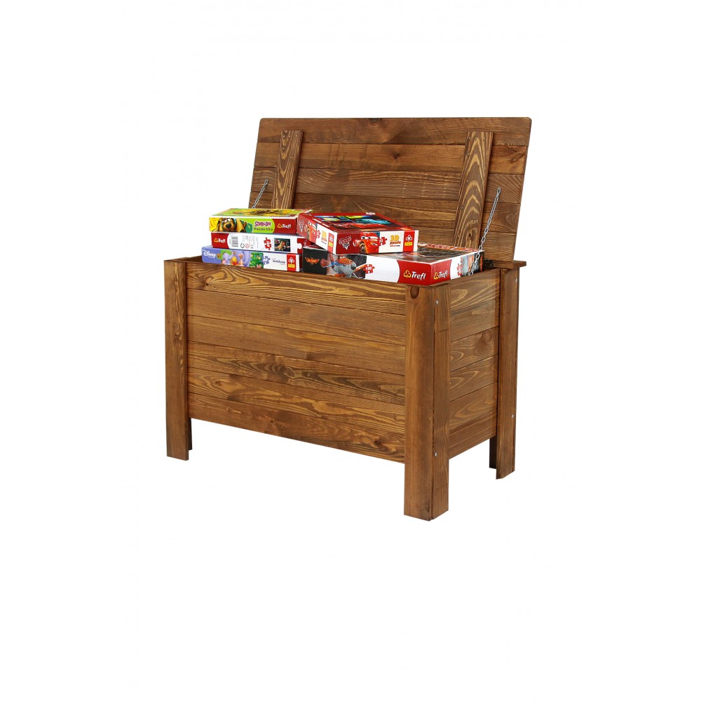 Skrzynia sosnowa z wiekiem kufer B13L 52x80x40 Brązowa