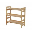 Regał Modułowy Prosty 82,4x80x34,4 cm 3 Półki BERDO Surowy