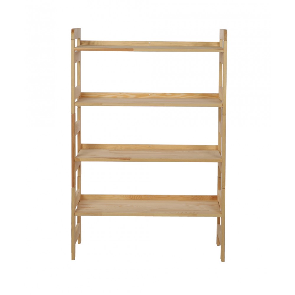 Regał Modułowy Prosty 120,8x80x34,4 cm 4 Półki BERDO Surowy