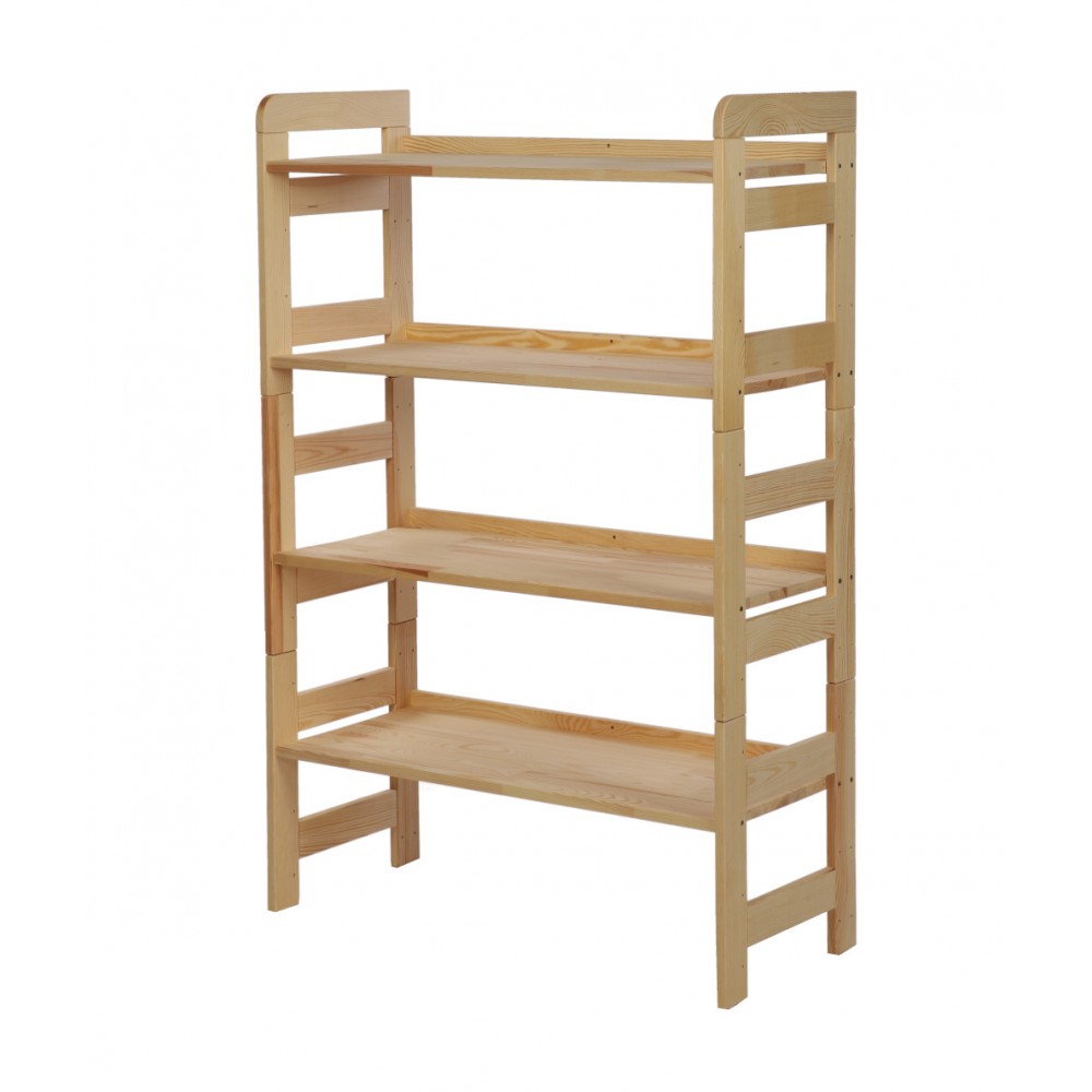 Regał Modułowy Prosty 120,8x80x34,4 cm 4 Półki BERDO Surowy