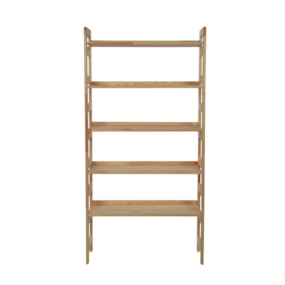 Regał Modułowy Prosty 159,2x80x34,4 cm 5 Półek BERDO Surowy