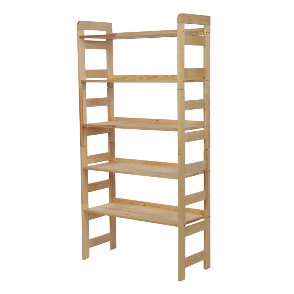Regał Modułowy Prosty 159,2x80x34,4 cm 5 Półek BERDO Surowy