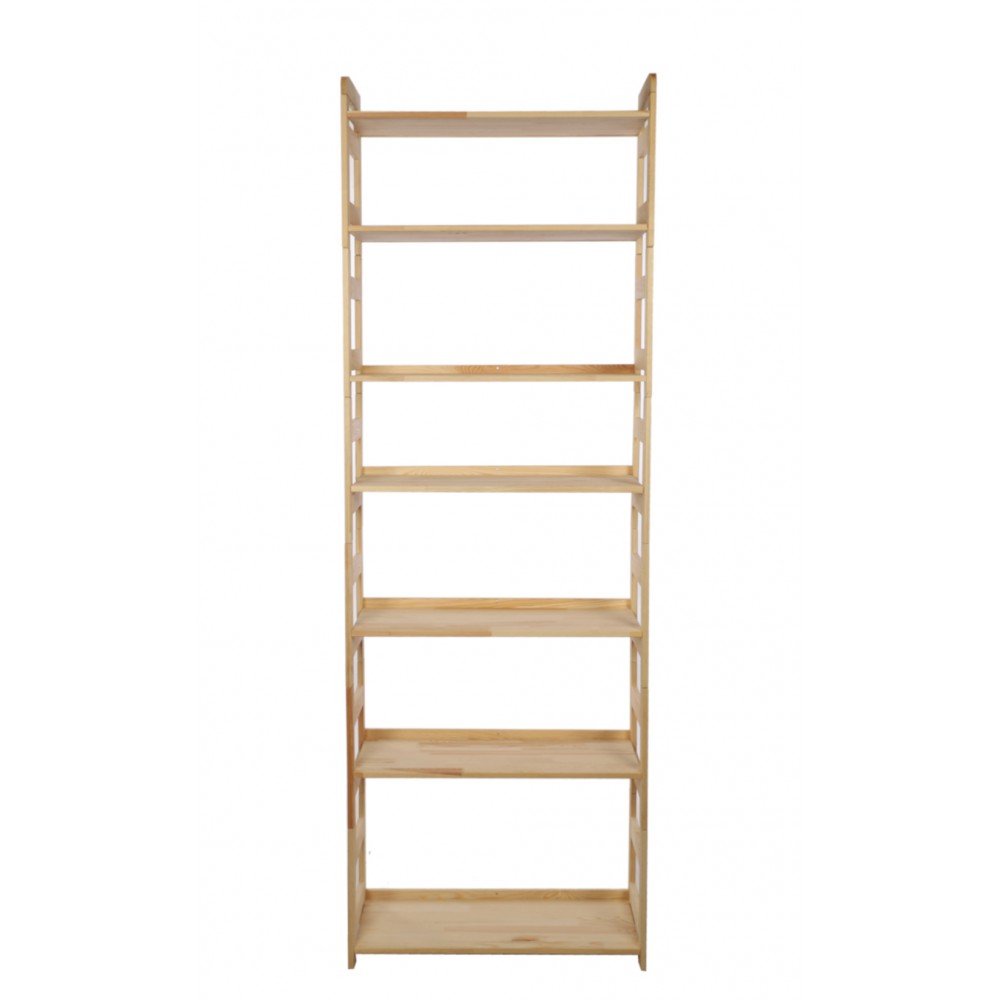 Regał Modułowy Prosty 236x80x34,4 cm 7 Półek BERDO Surowy