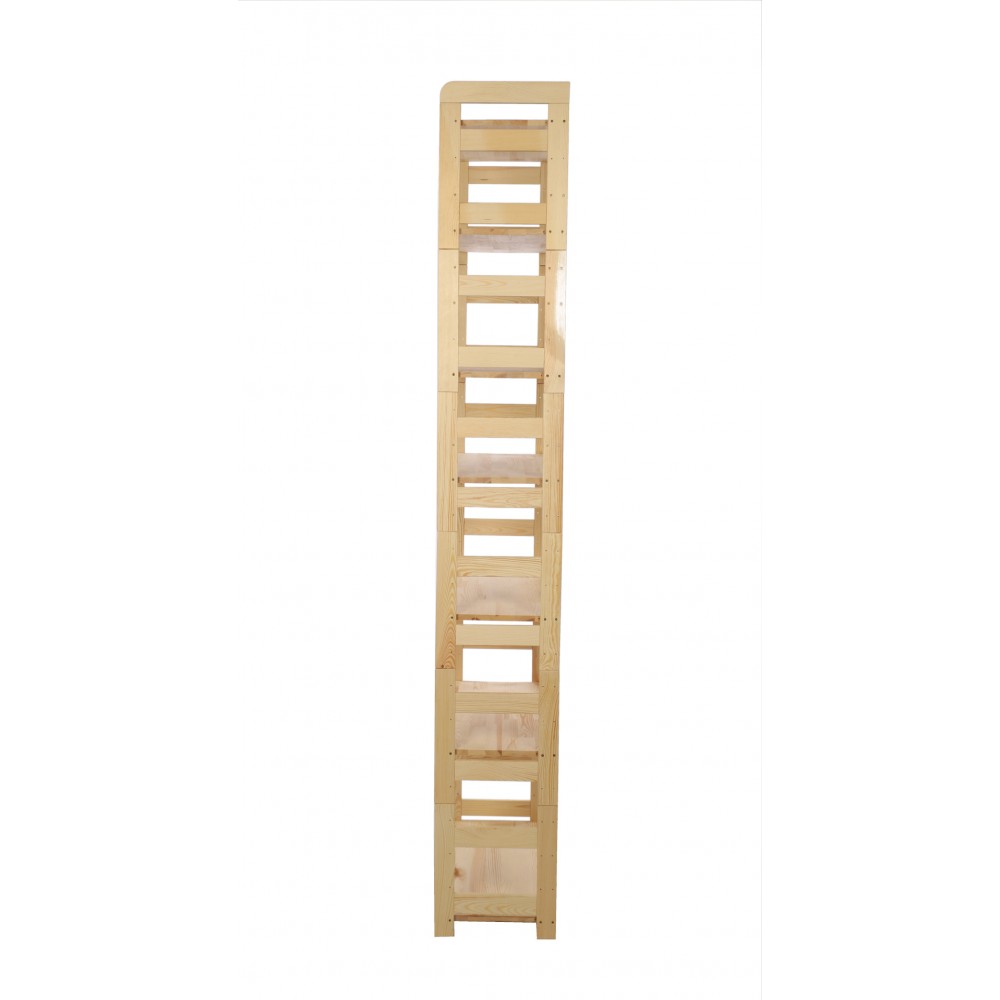 Regał Modułowy Prosty 236x80x34,4 cm 7 Półek BERDO Surowy